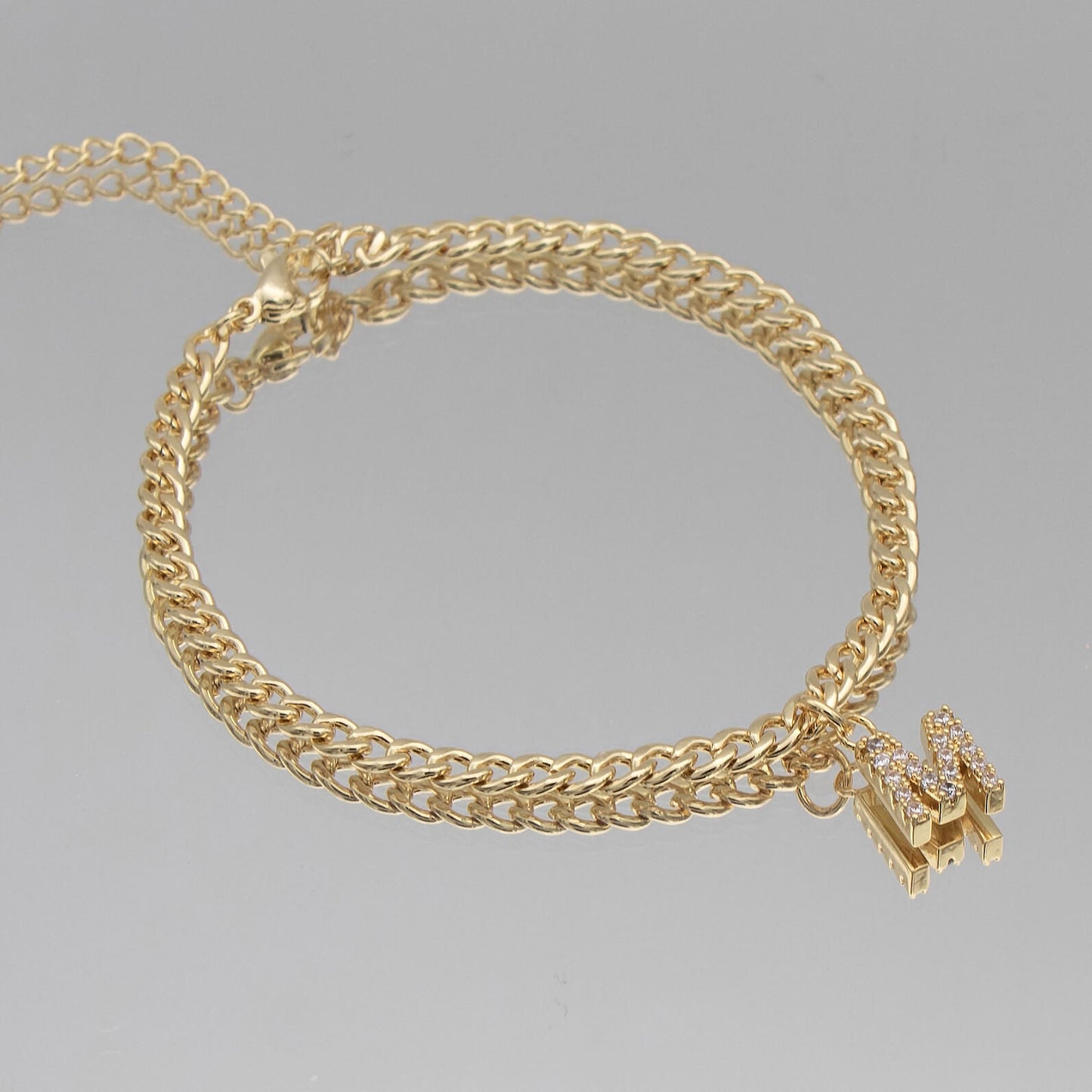 Pave Initial Anklet | Cuban - Image 22 - ISMI JEWELS