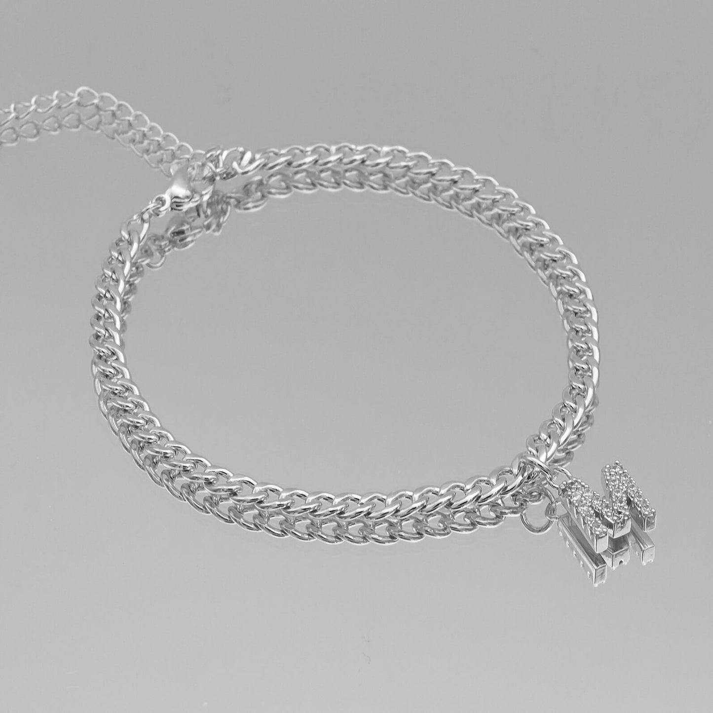 Pave Initial Anklet | Cuban - Image 47 - ISMI JEWELS