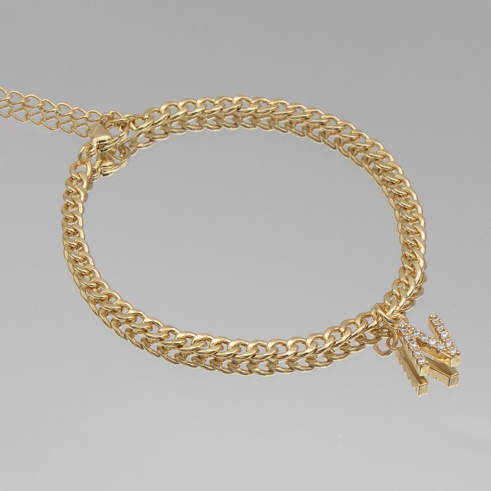 Pave Initial Anklet | Cuban - Image 23 - ISMI JEWELS