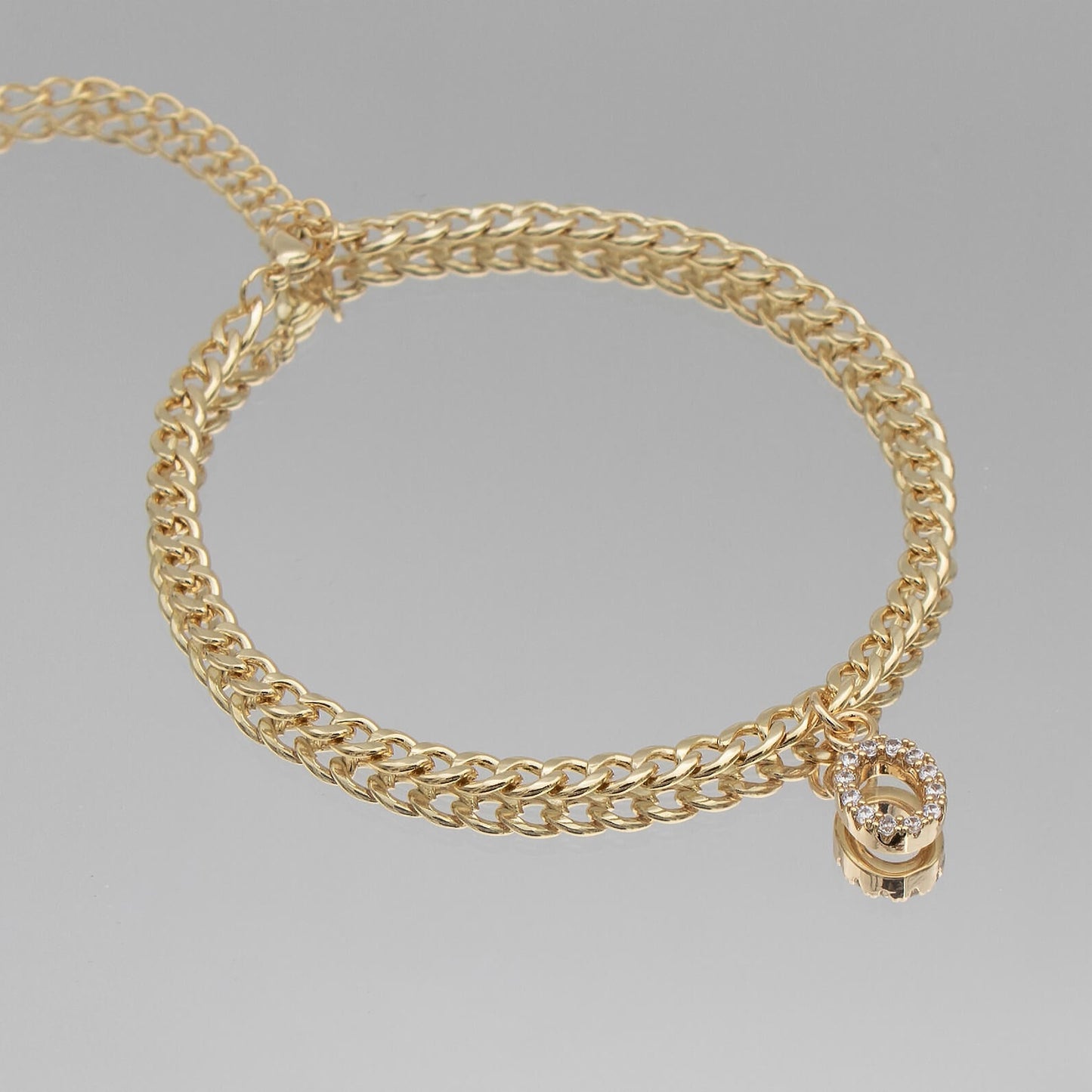 Pave Initial Anklet | Cuban - Image 24 - ISMI JEWELS