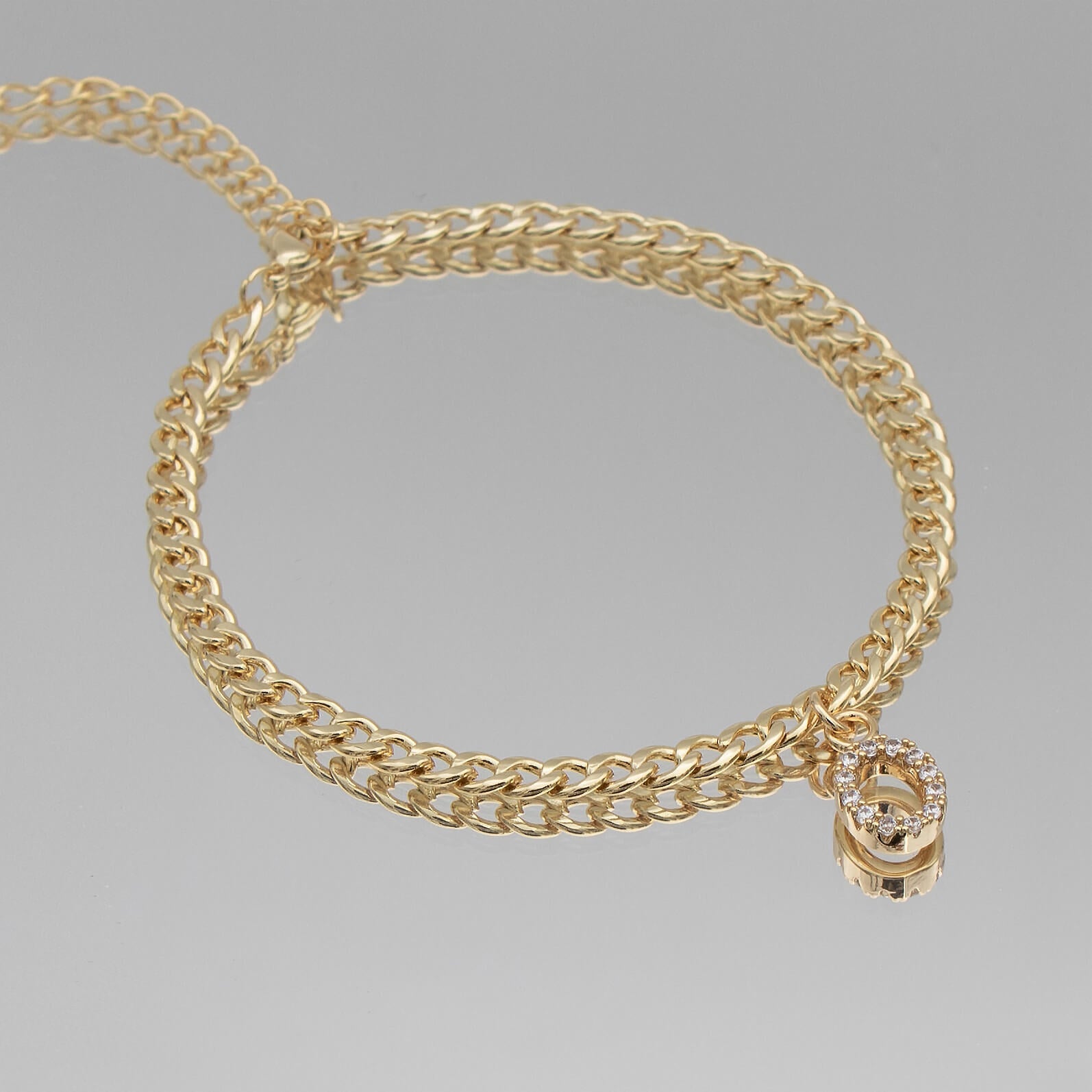 Pave Initial Anklet | Cuban - Image 24 - ISMI JEWELS