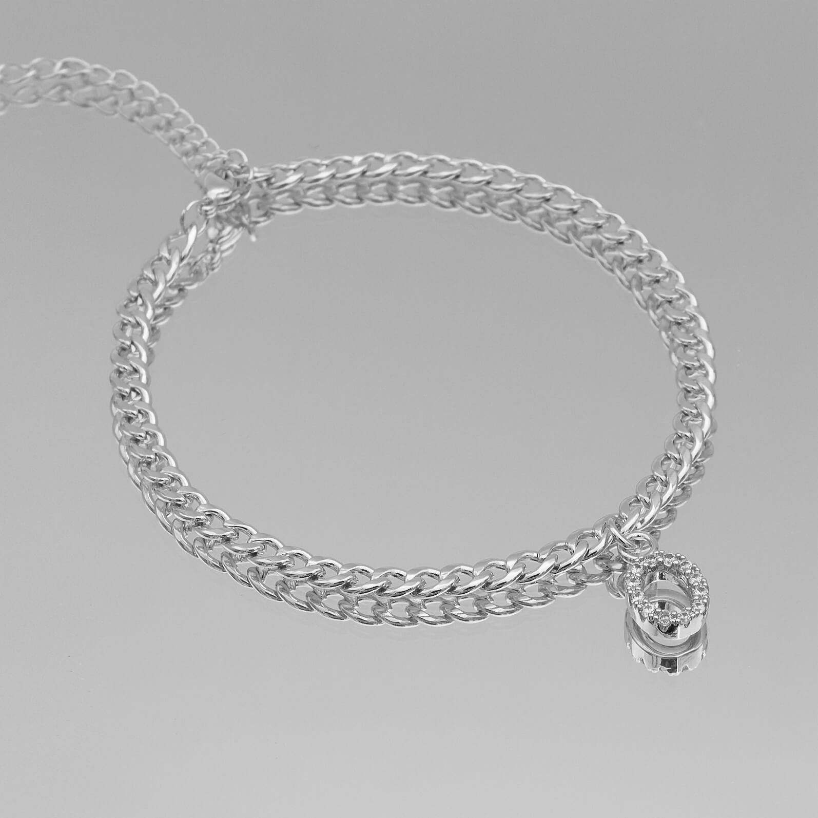 Pave Initial Anklet | Cuban - Image 49 - ISMI JEWELS