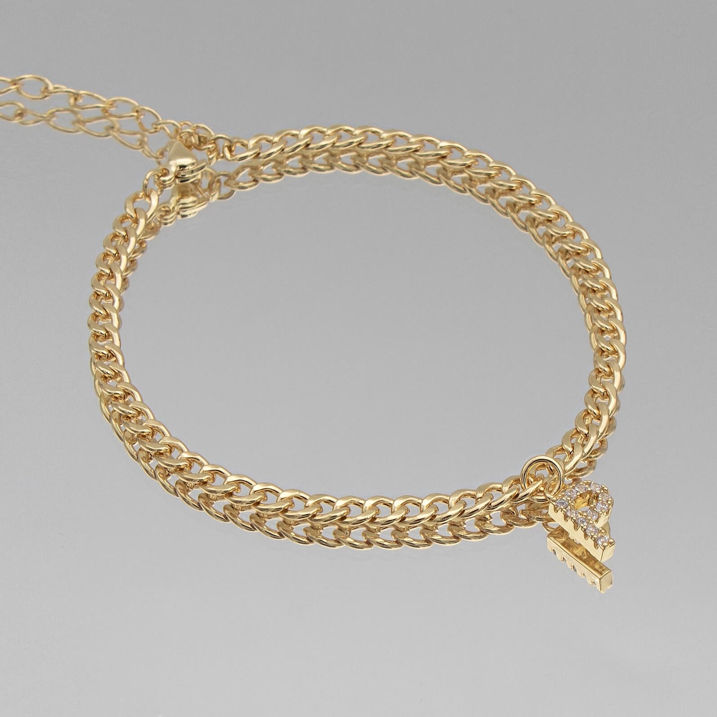 Pave Initial Anklet | Cuban - Image 25 - ISMI JEWELS