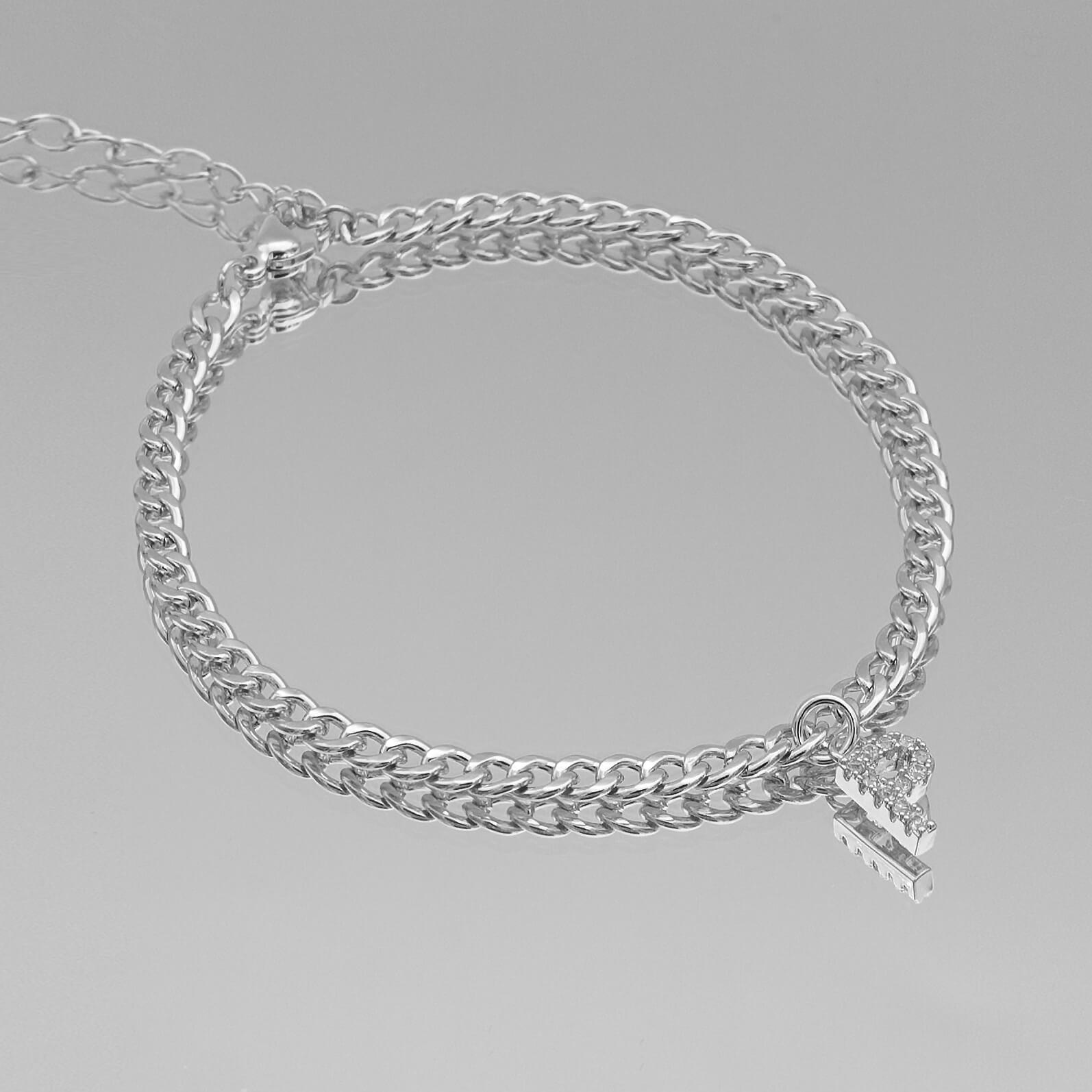 Pave Initial Anklet | Cuban - Image 50 - ISMI JEWELS