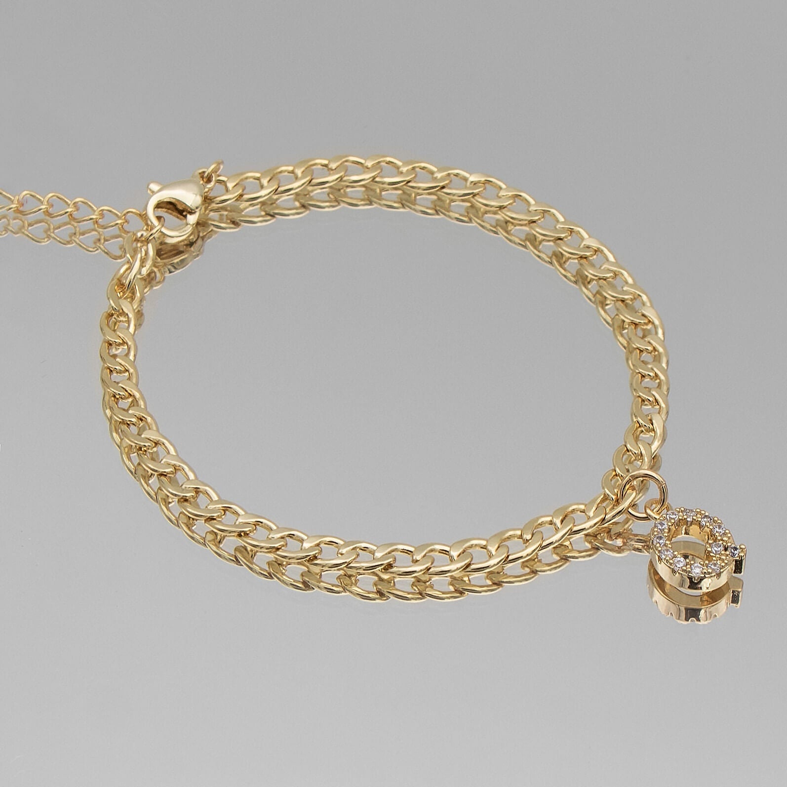 Pave Initial Anklet | Cuban - Image 26 - ISMI JEWELS