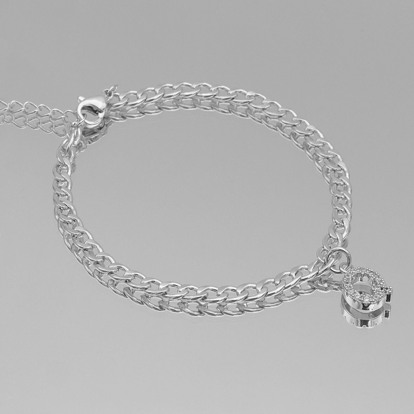 Pave Initial Anklet | Cuban - Image 51 - ISMI JEWELS