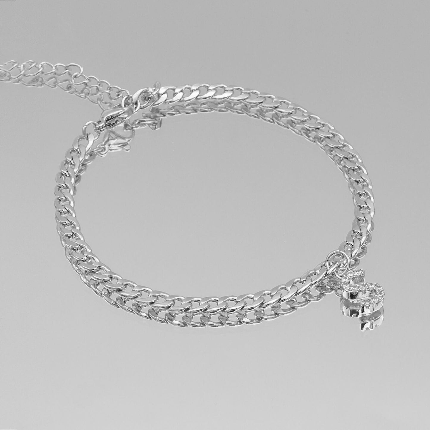 Pave Initial Anklet | Cuban - Image 53 - ISMI JEWELS