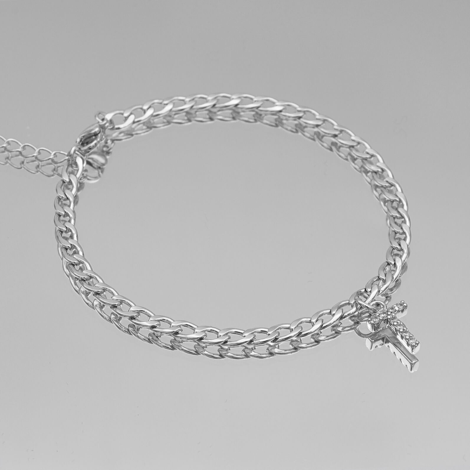 Pave Initial Anklet | Cuban - Image 54 - ISMI JEWELS
