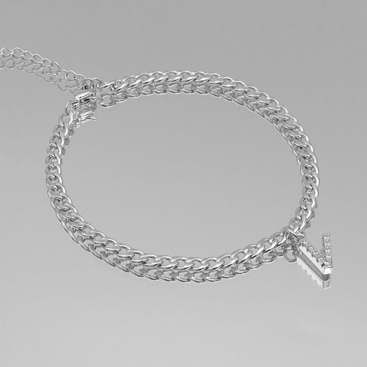 Pave Initial Anklet | Cuban - Image 56 - ISMI JEWELS