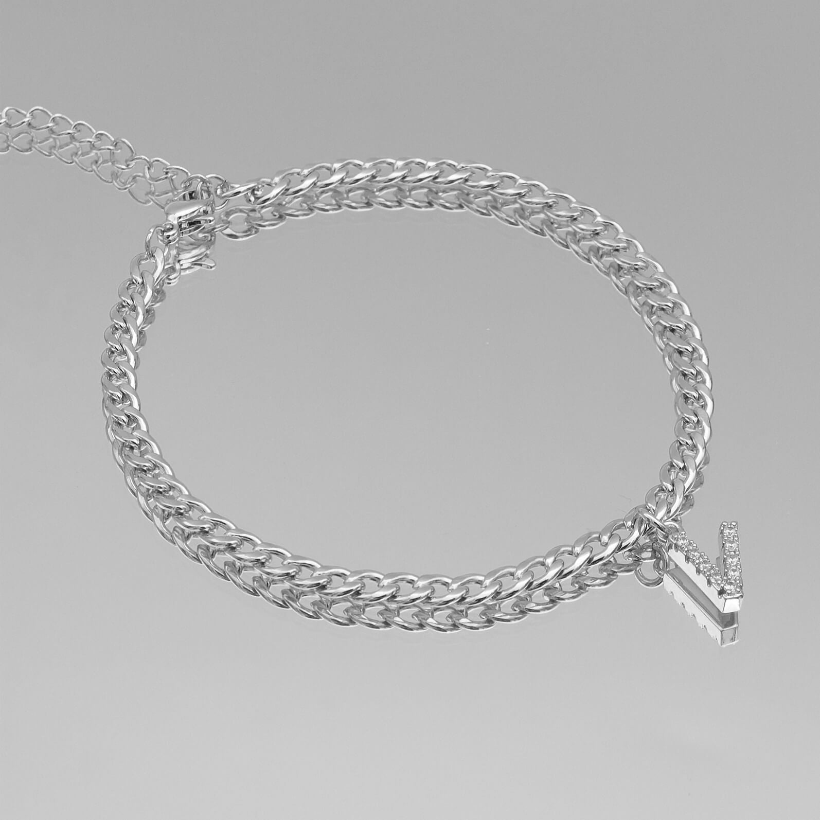 Pave Initial Anklet | Cuban - Image 56 - ISMI JEWELS
