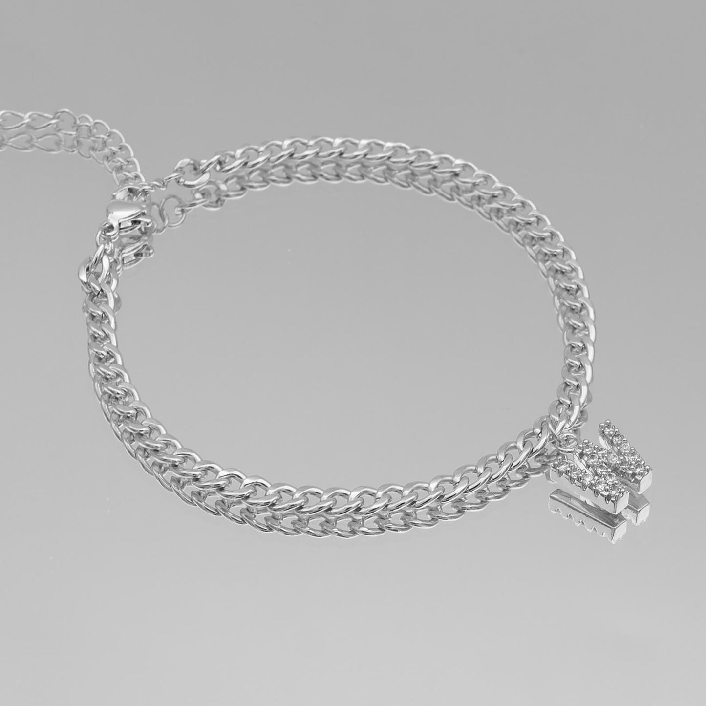 Pave Initial Anklet | Cuban - Image 57 - ISMI JEWELS