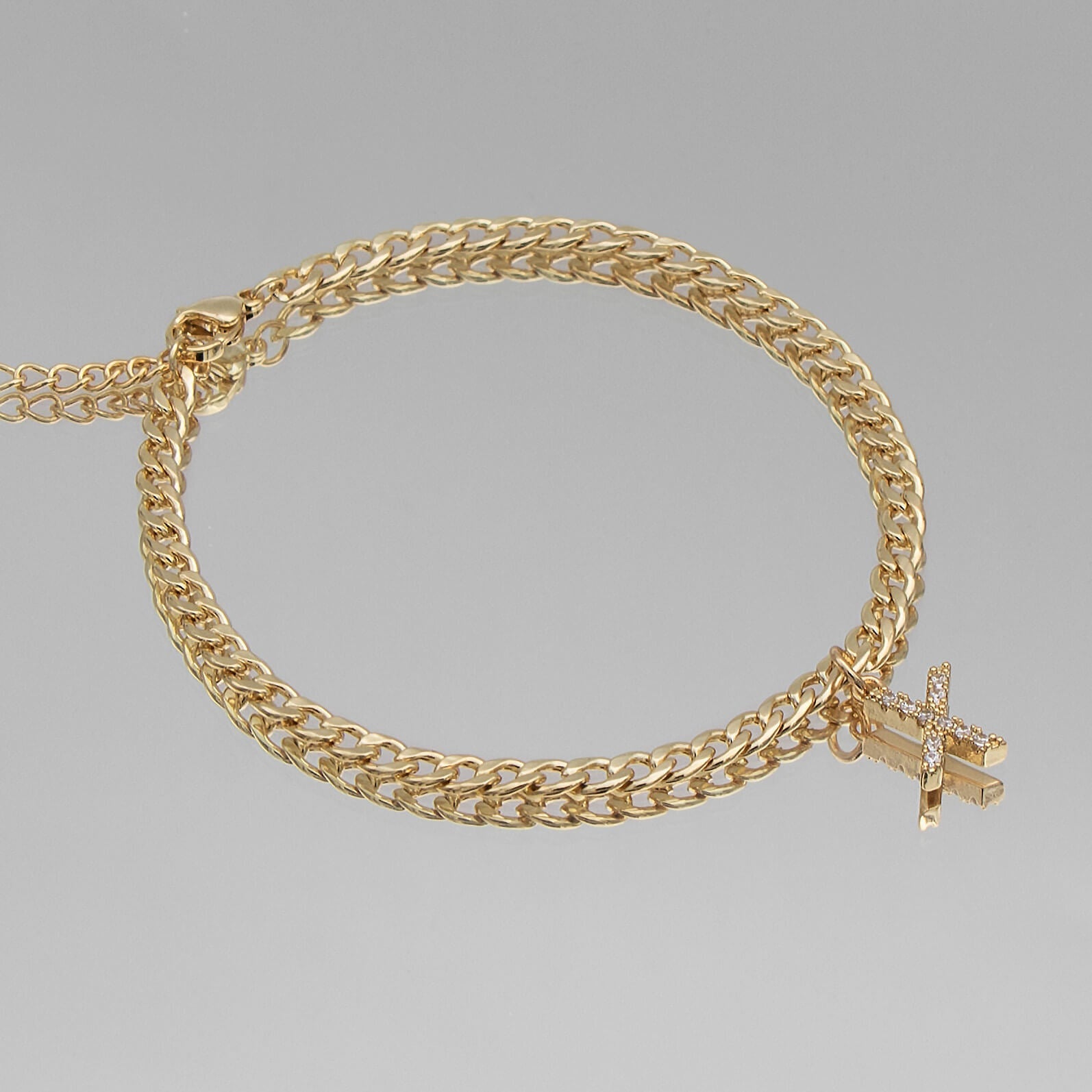 Pave Initial Anklet | Cuban - Image 33 - ISMI JEWELS