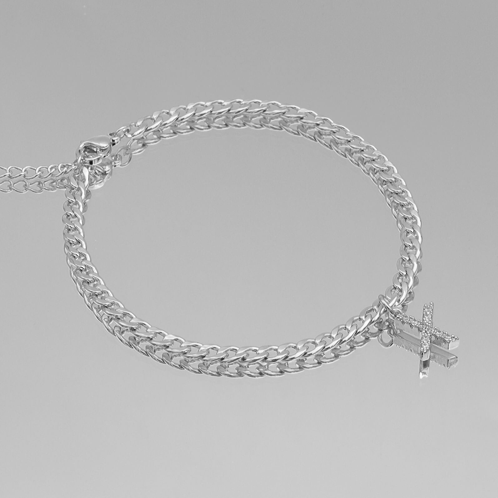 Pave Initial Anklet | Cuban - Image 58 - ISMI JEWELS