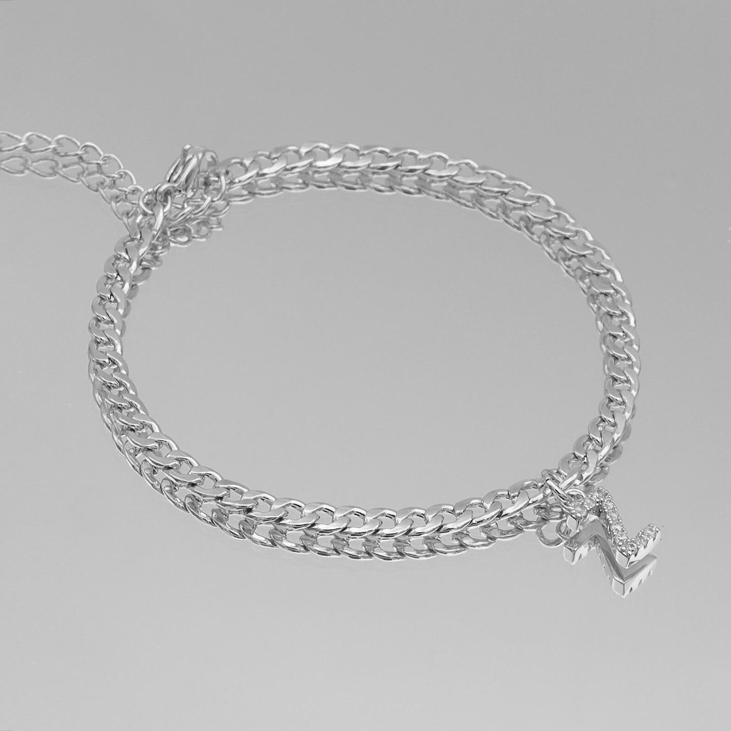 Pave Initial Anklet | Cuban - Image 61 - ISMI JEWELS