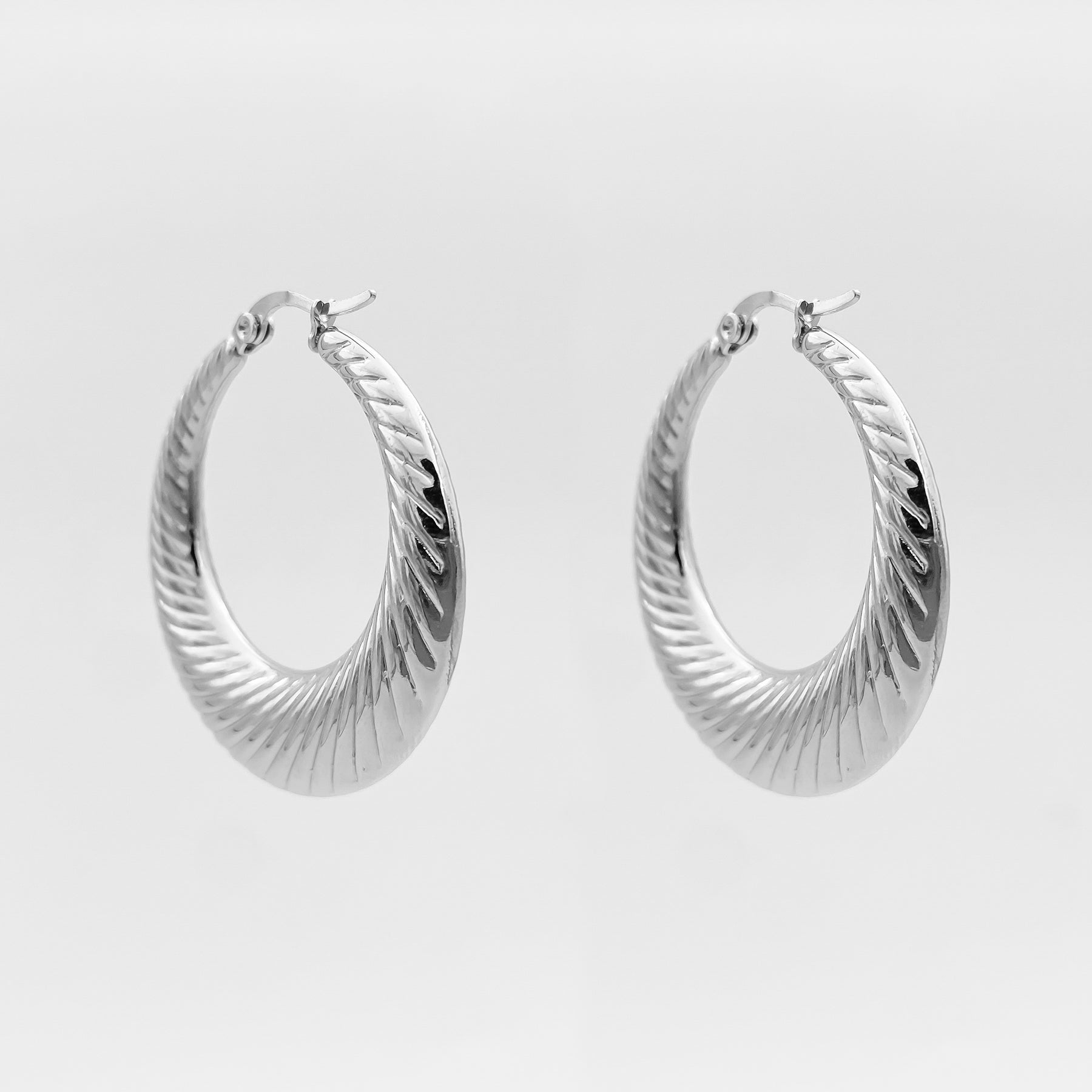 Julia Silver Hoops - Image 4 - ISMI JEWELS