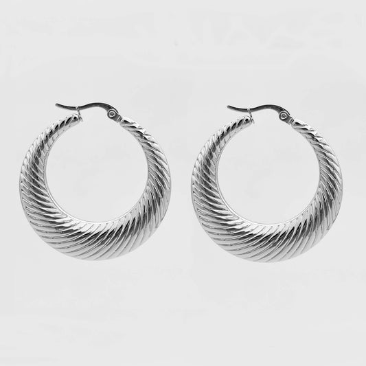 Julia Silver Hoops - Image 1 - ISMI JEWELS