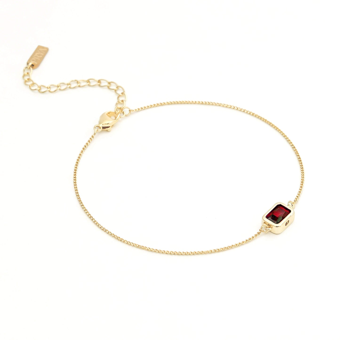 Emerald Cut Birthstone Bracelet