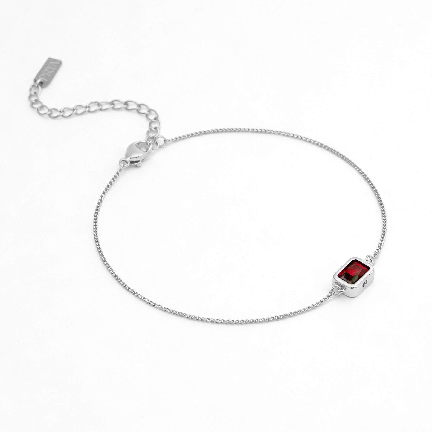 Emerald Cut Birthstone Bracelet