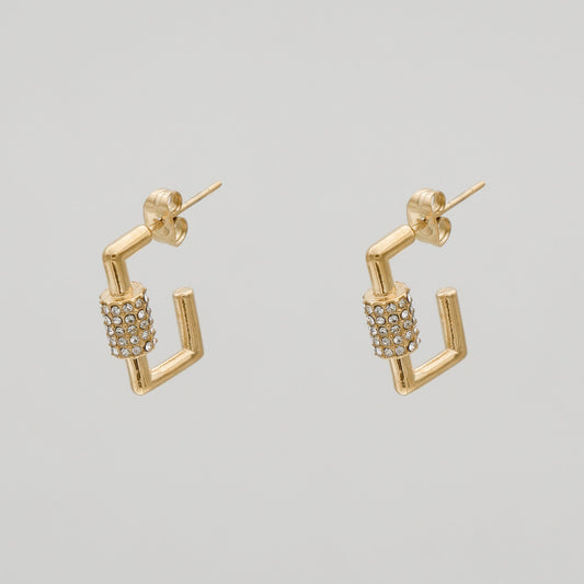 Kenza Square Earrings - Image 1 - ISMI JEWELS