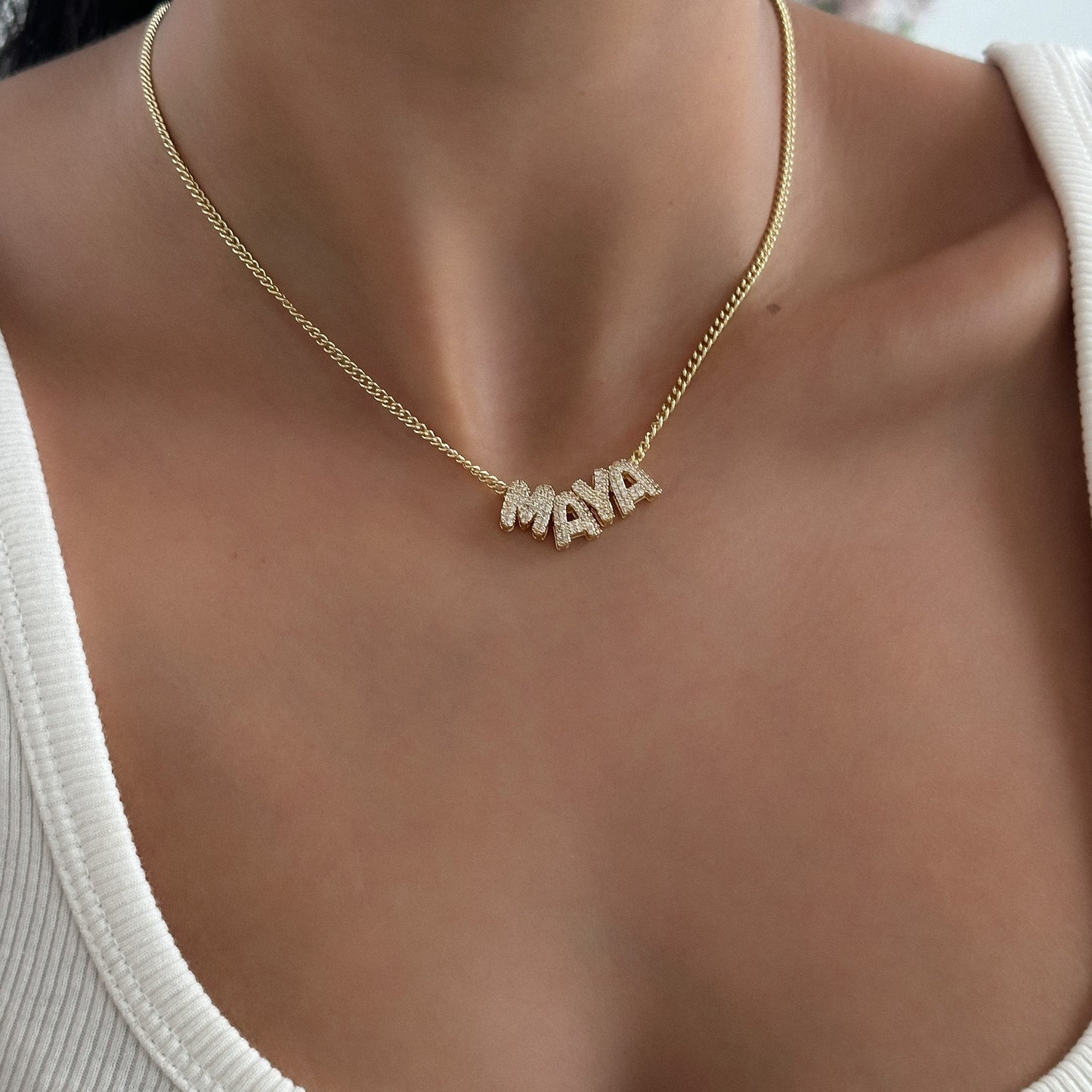 Personalized Bubble Charm Necklace - Image 7 - ISMI JEWELS
