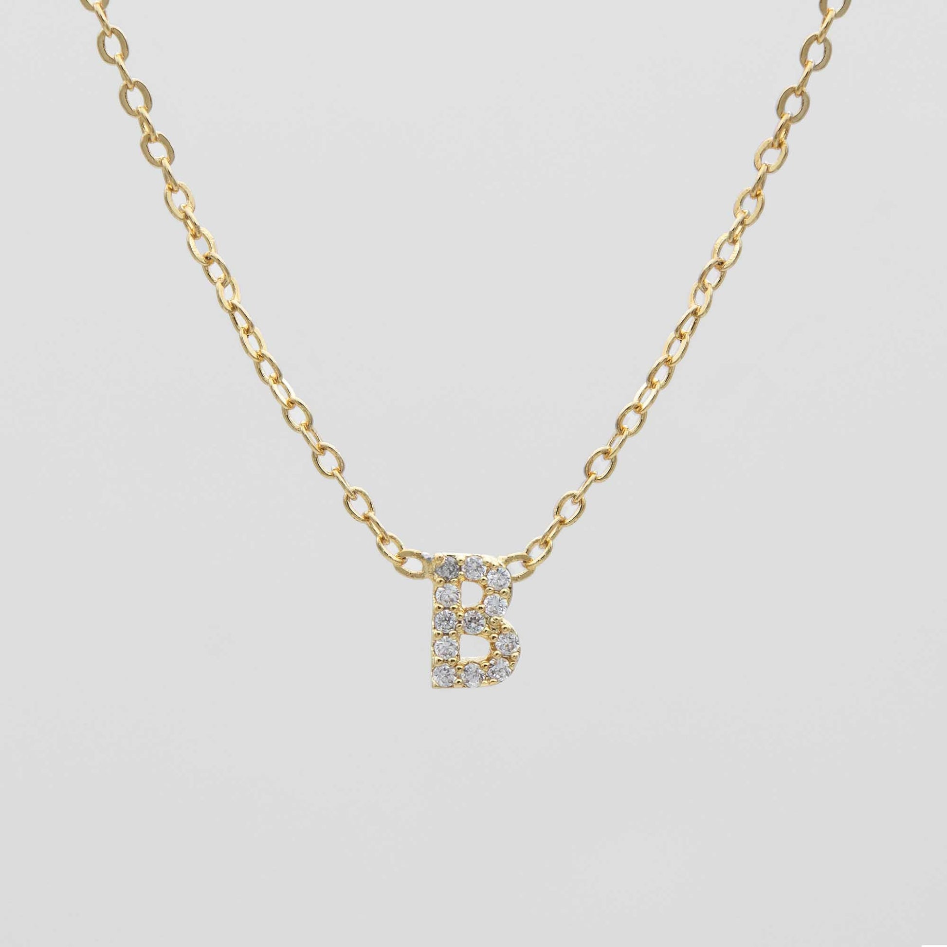 Maia Pave Initial Necklace - Image 5 - ISMI JEWELS