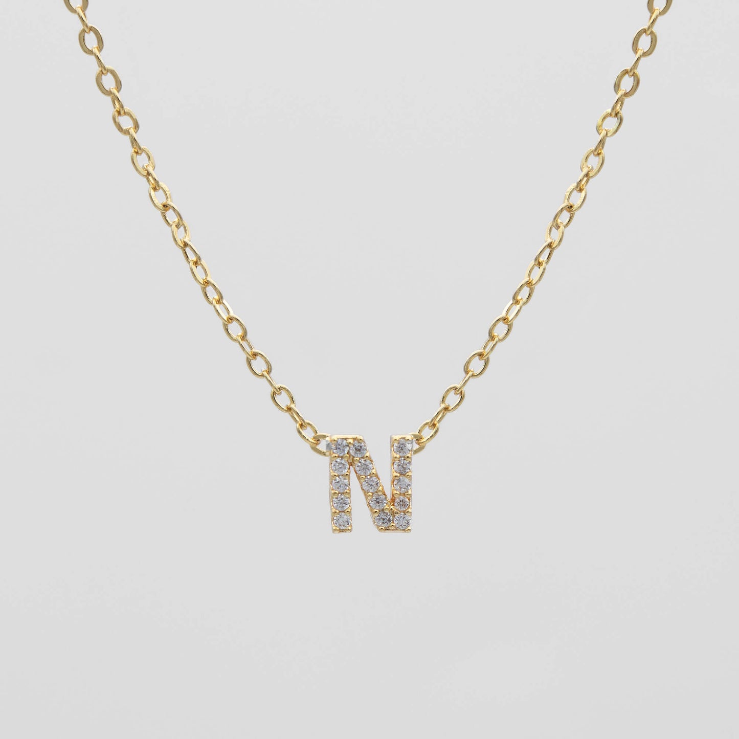Maia Pave Initial Necklace - Image 17 - ISMI JEWELS