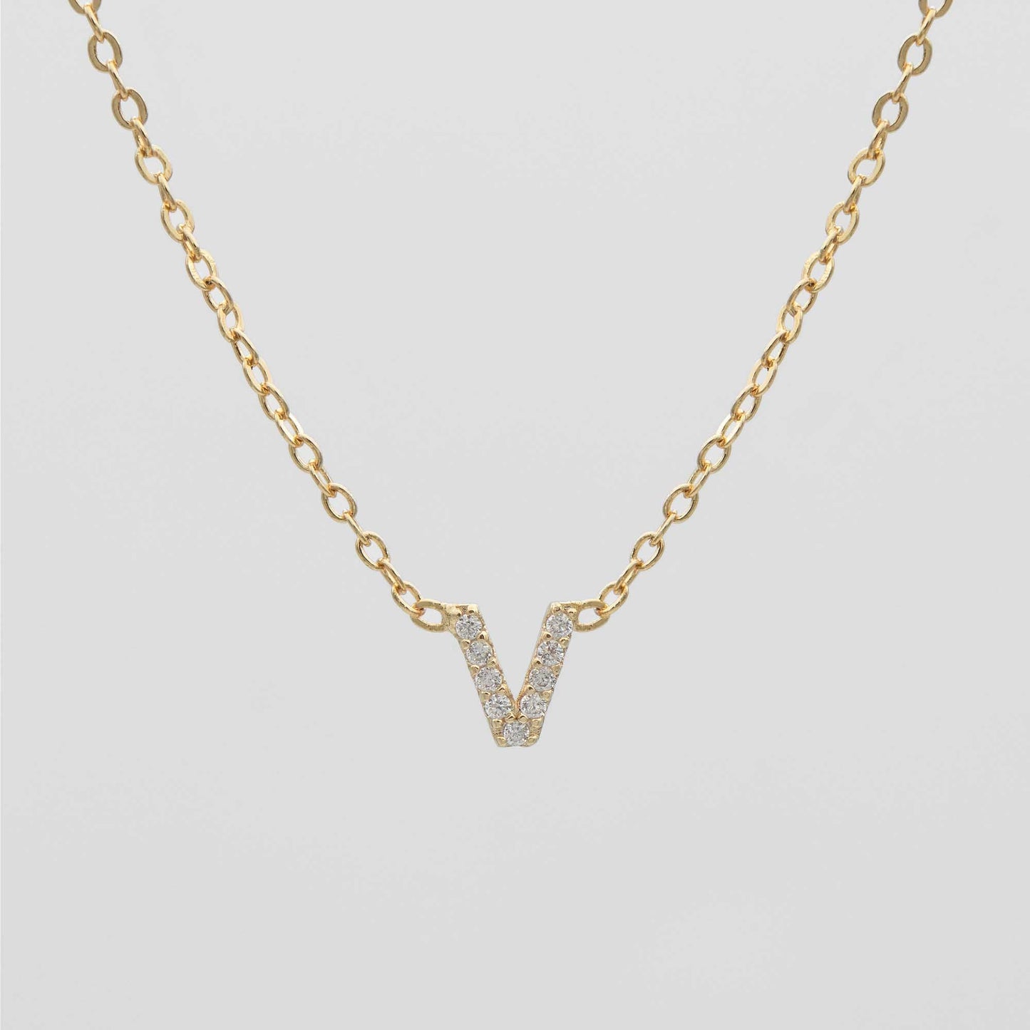 Maia Pave Initial Necklace - Image 25 - ISMI JEWELS