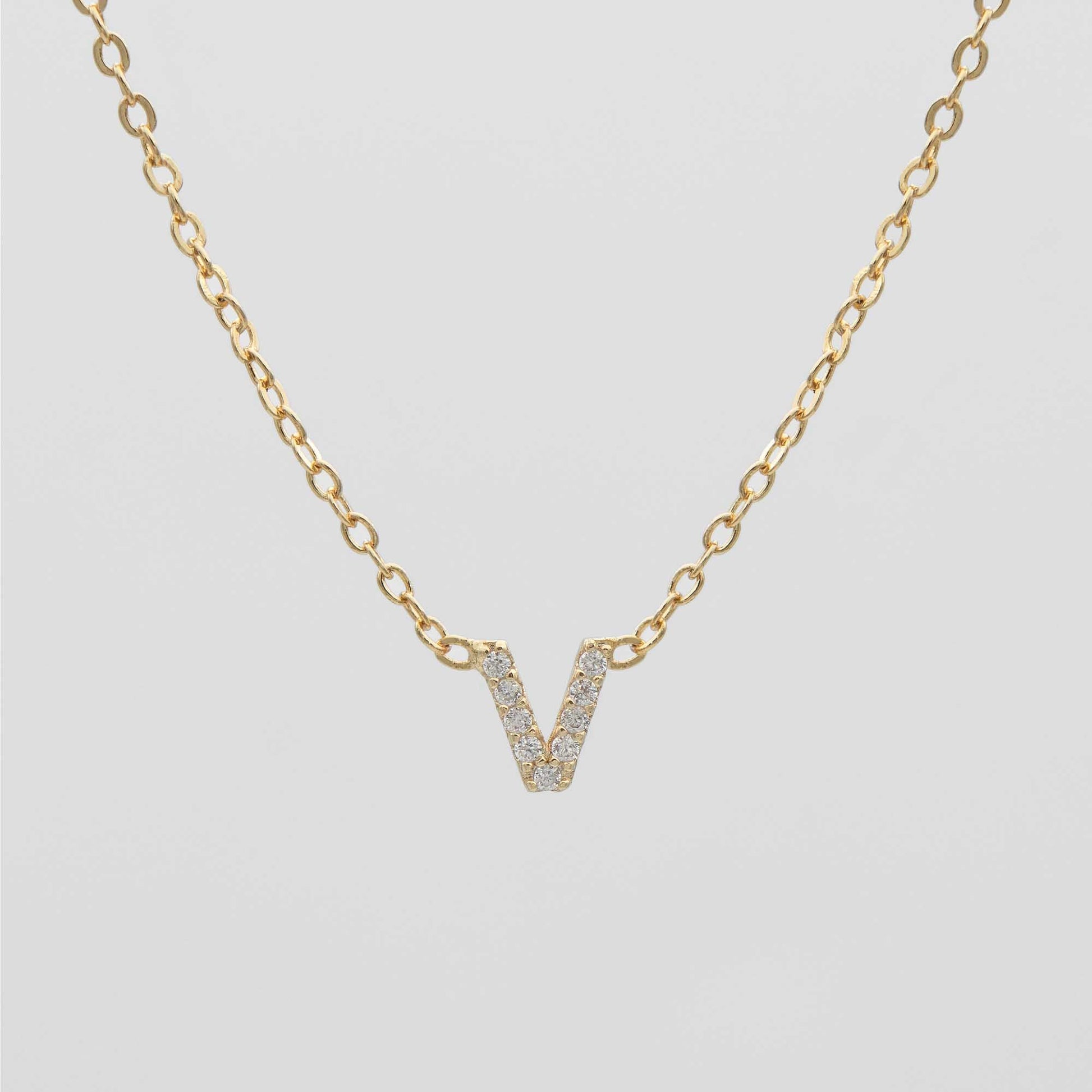 Maia Pave Initial Necklace - Image 25 - ISMI JEWELS