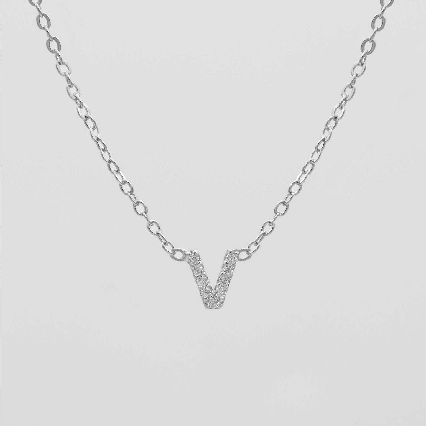 Maia Pave Initial Necklace - Image 47 - ISMI JEWELS