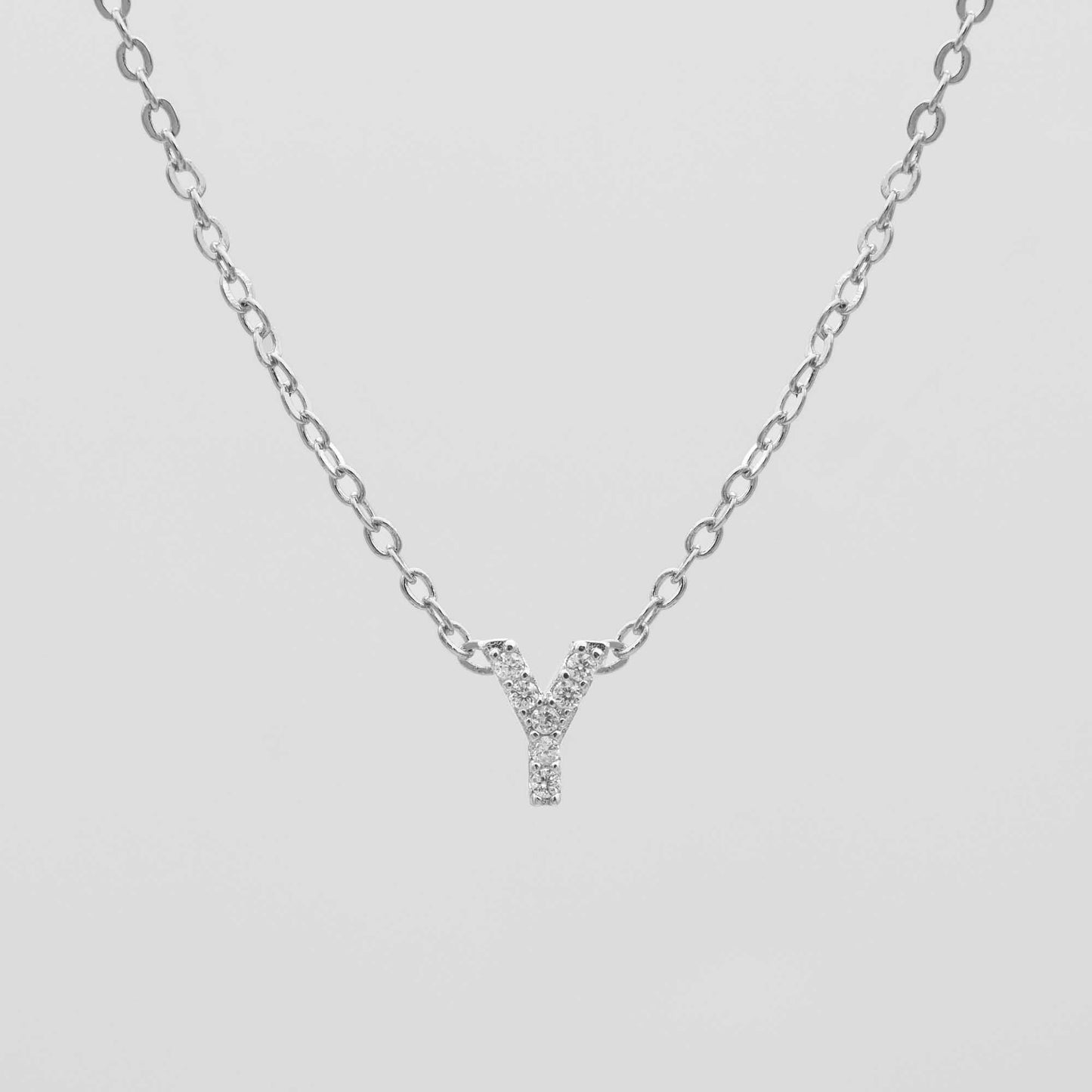 Maia Pave Initial Necklace - Image 50 - ISMI JEWELS