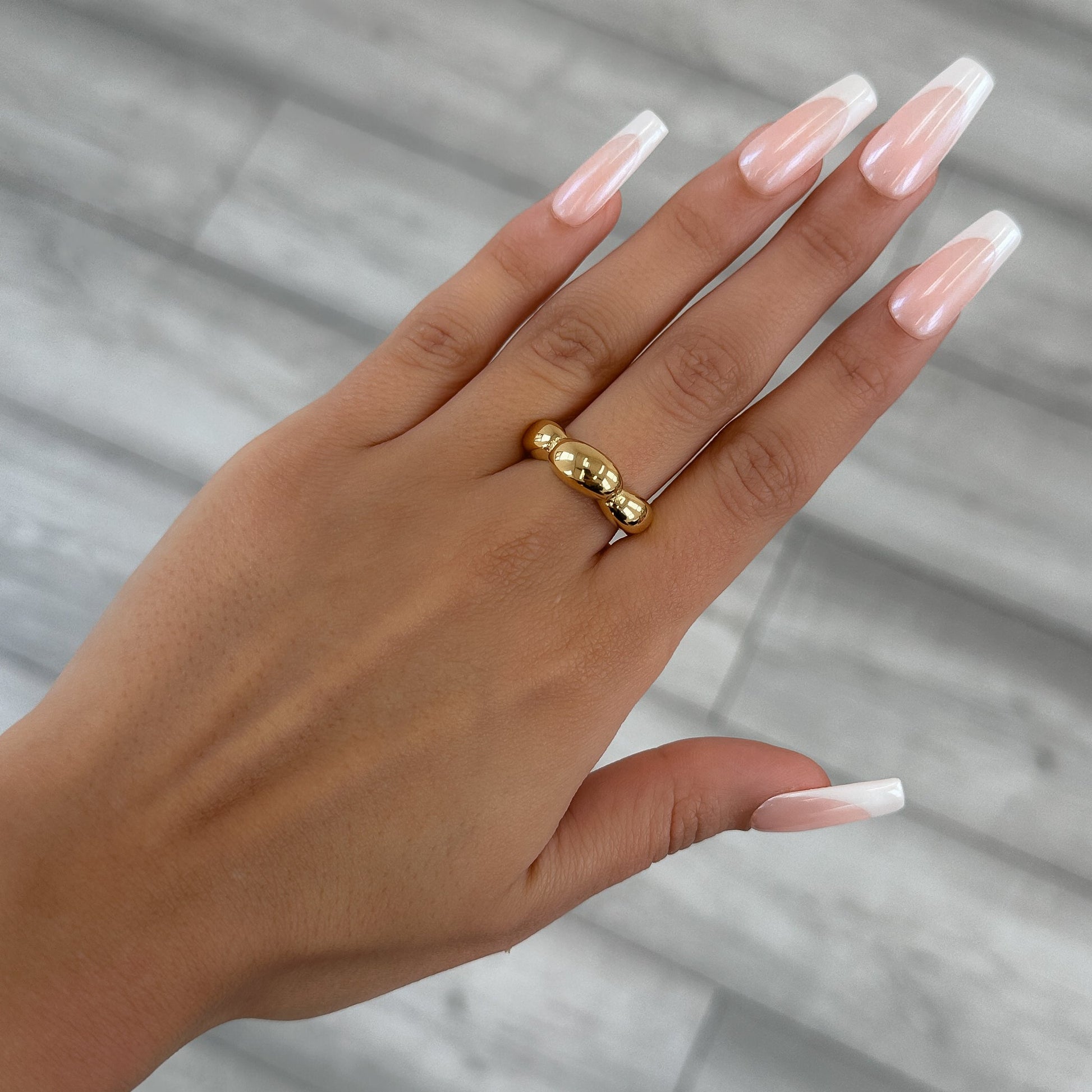 Lia Bubble Band Ring - Image 2 - ISMI JEWELS