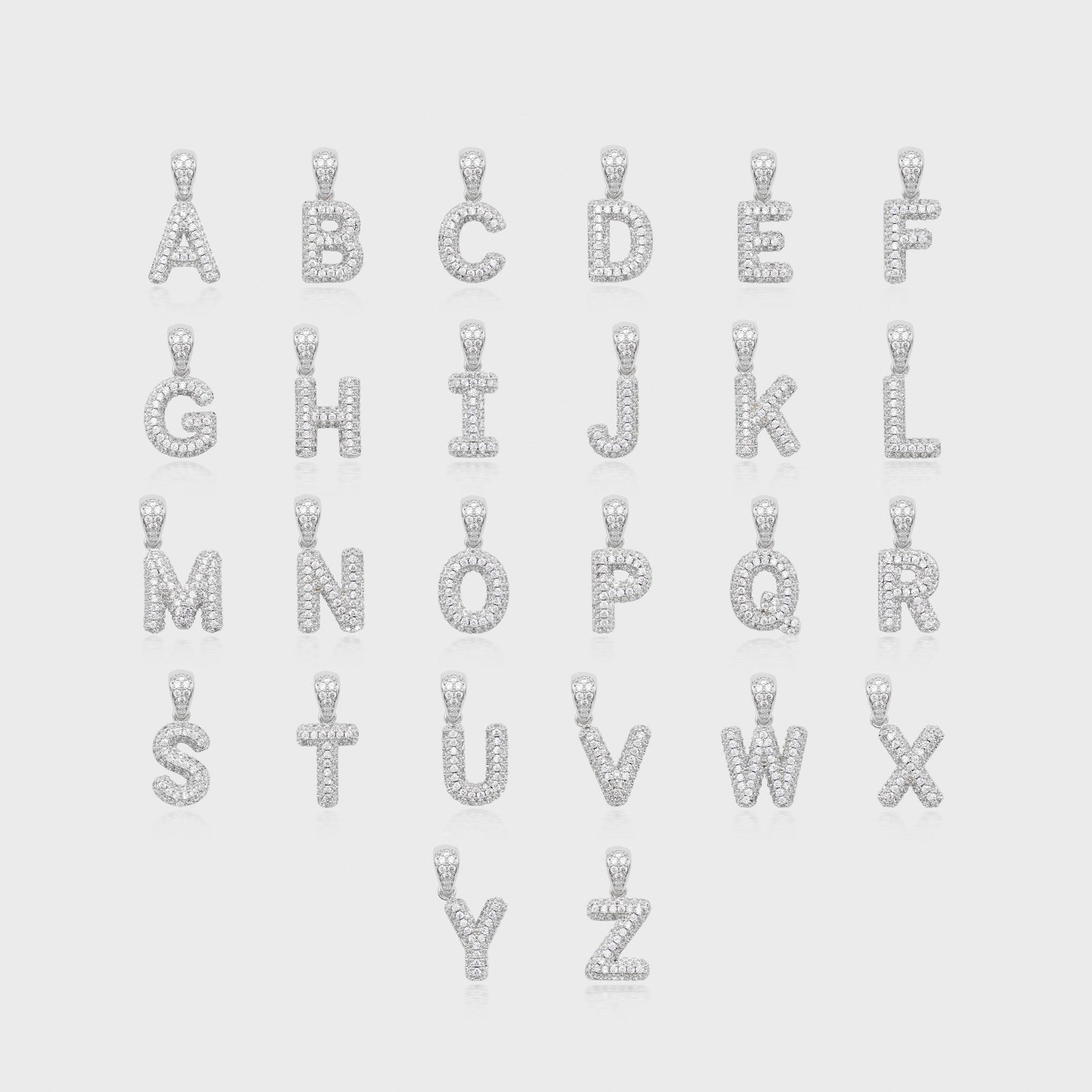 Pave Mini Bubble Initial Necklace - Image 8 - ISMI JEWELS