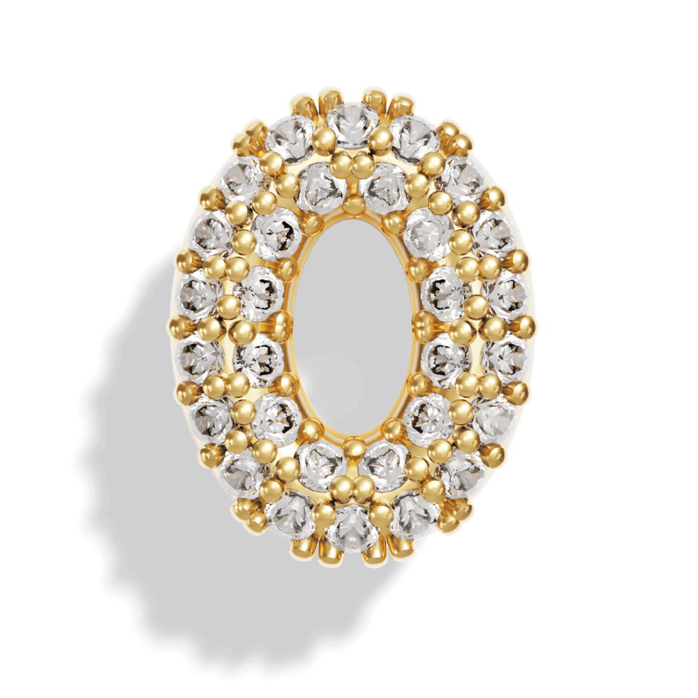 Gold Pave Bubble Letter Charms - Image 17 - ISMI JEWELS
