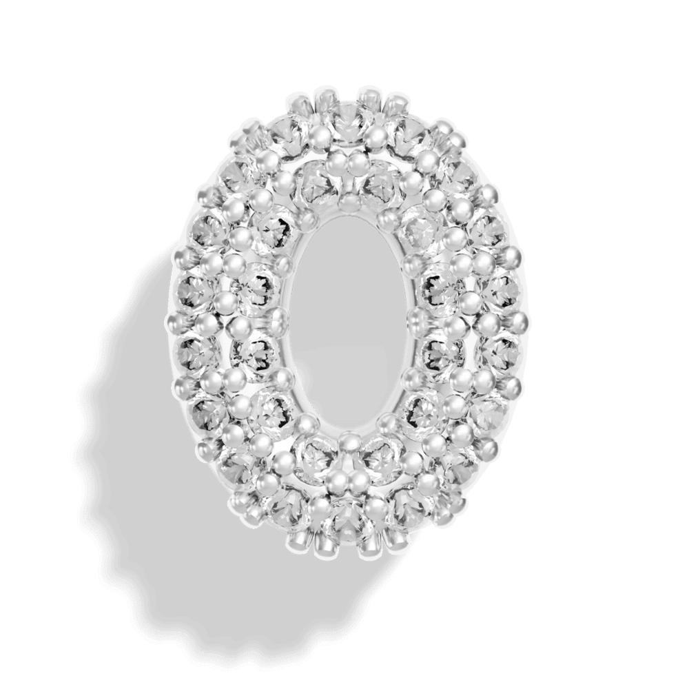 Silver Pave Bubble Letter Charms - Image 17 - ISMI JEWELS