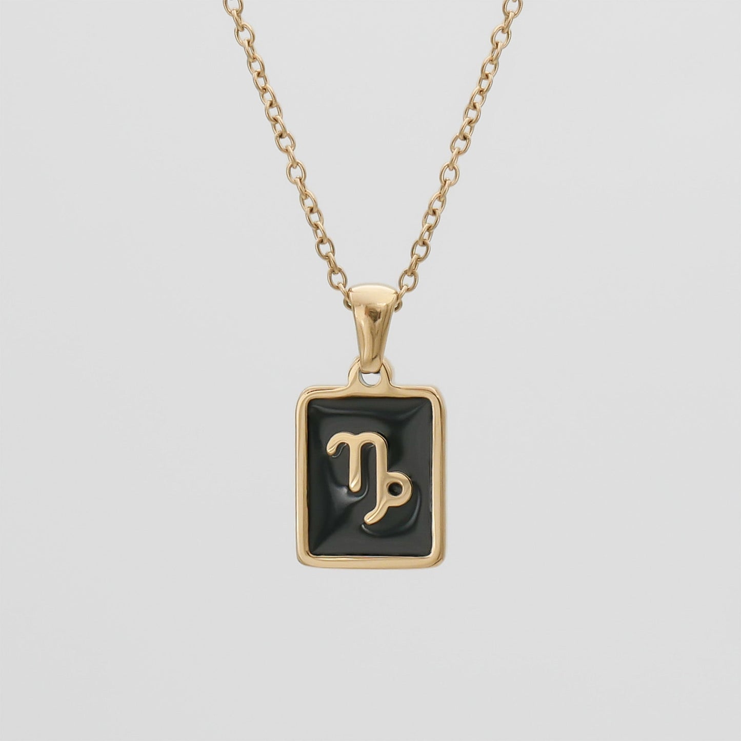Onyx Zodiac Symbol Necklace