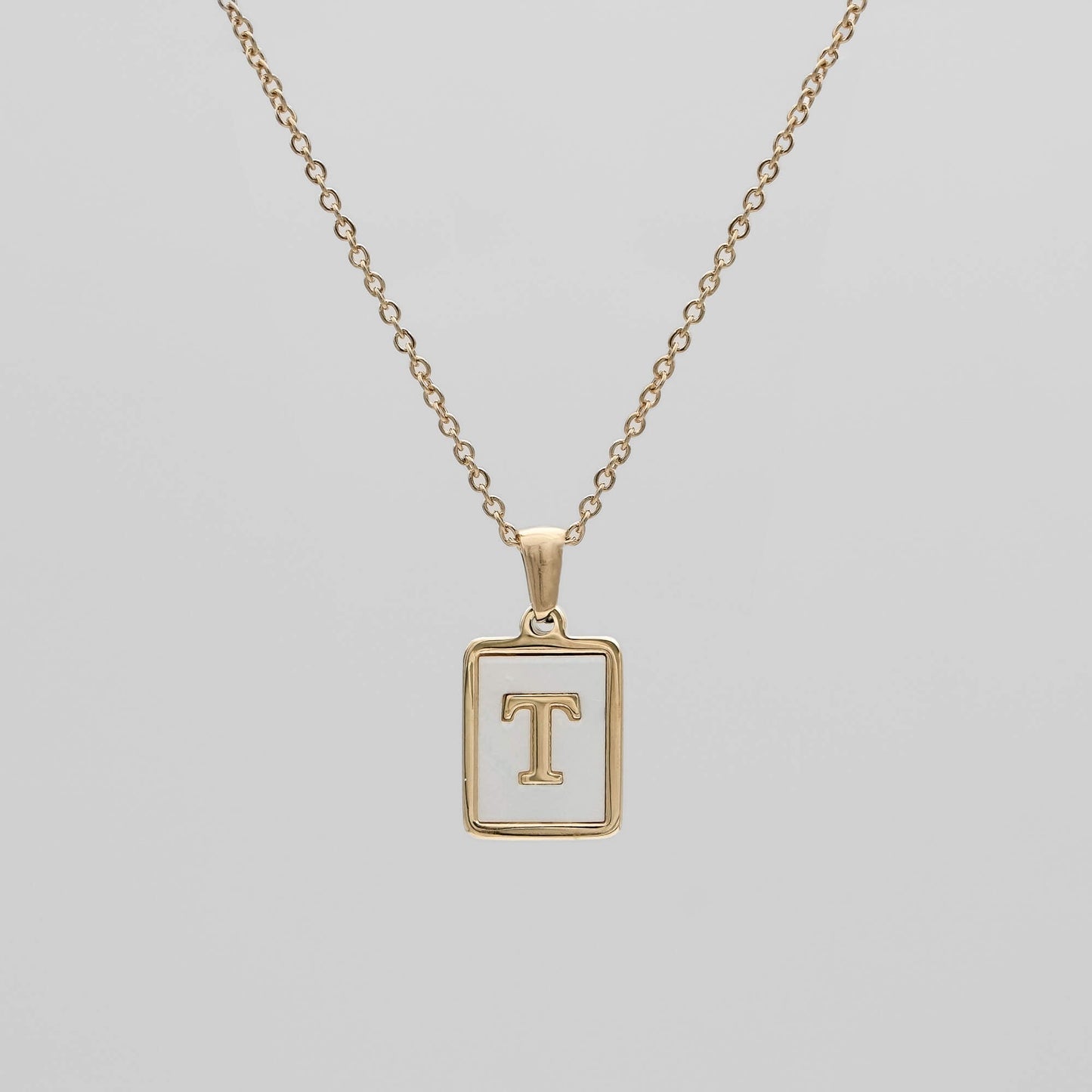 Opal Initial necklace