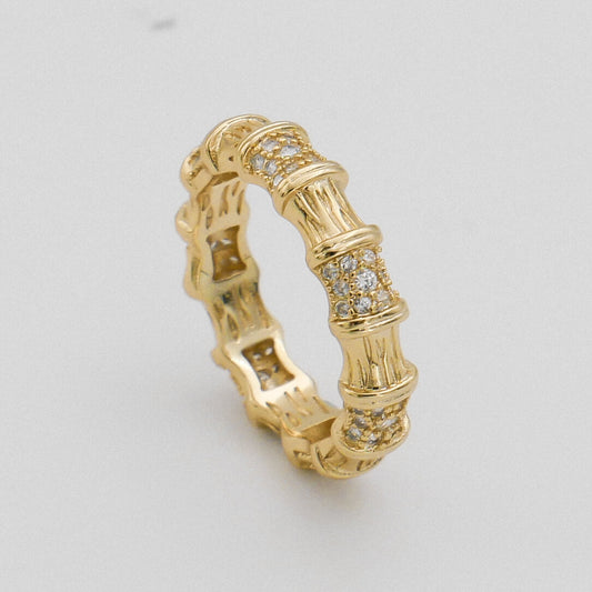 Ava bamboo CZ Ring