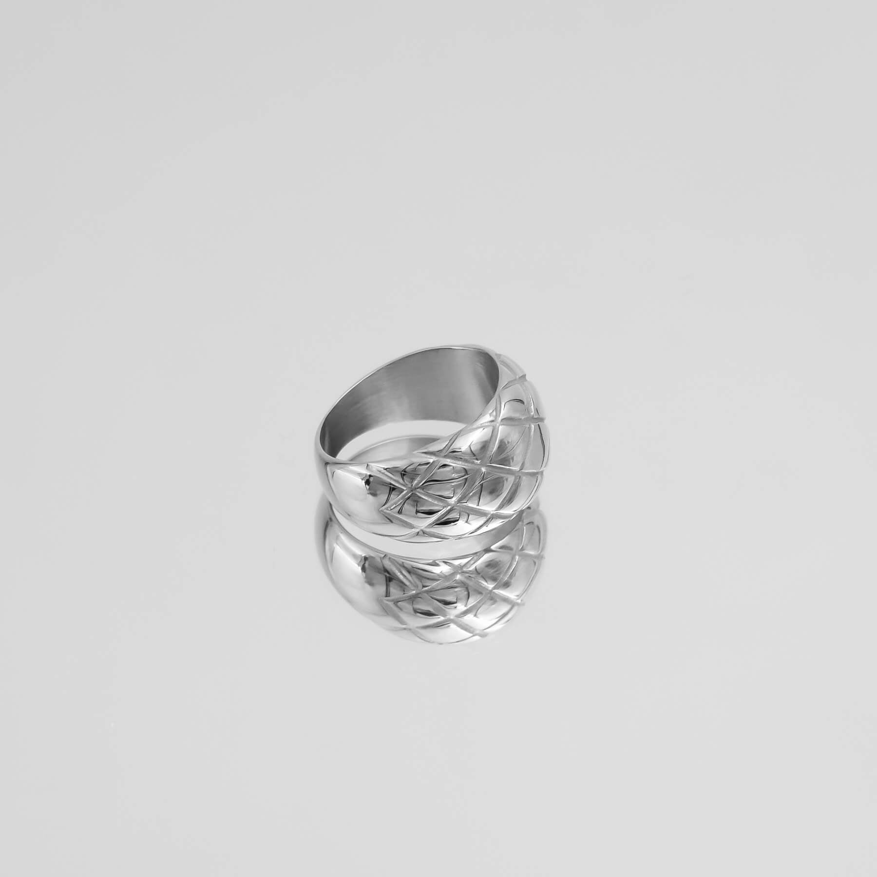 Kara Dome Ring | Silver - Image 3 - ISMI JEWELS