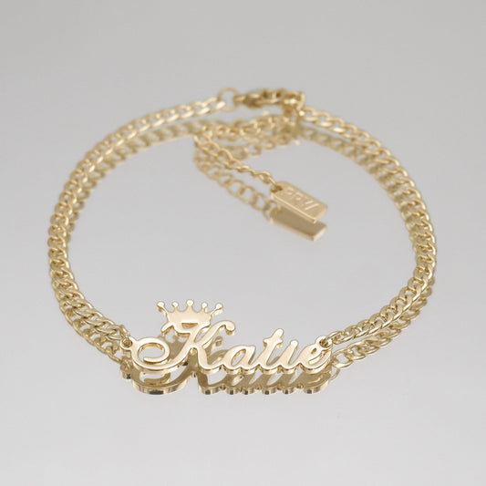 Paris Personalized Name Anklet - Image 1 - ISMI JEWELS