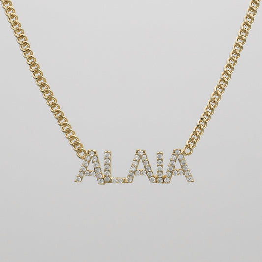 Olympia Pave Name Necklace - Image 1 - ISMI JEWELS