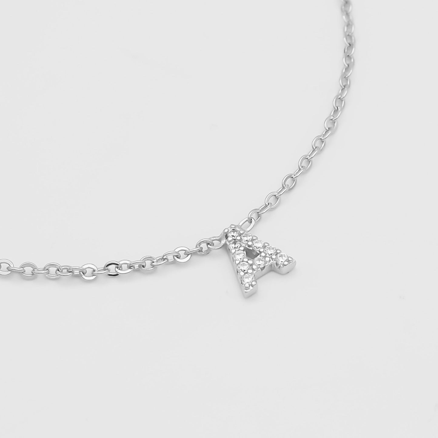 Maia Pave Initial Necklace - Image 4 - ISMI JEWELS