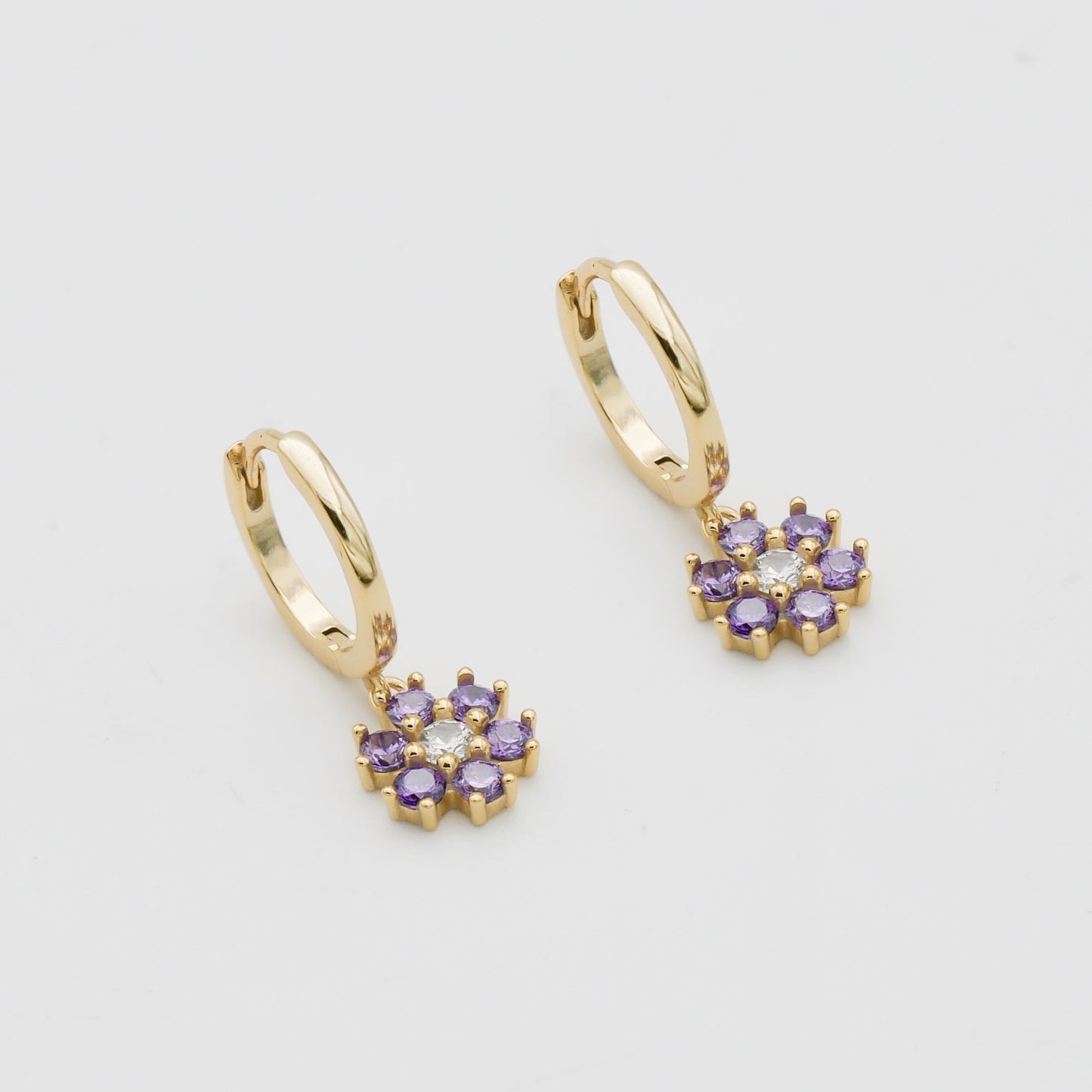 Fleur Huggie Earrings