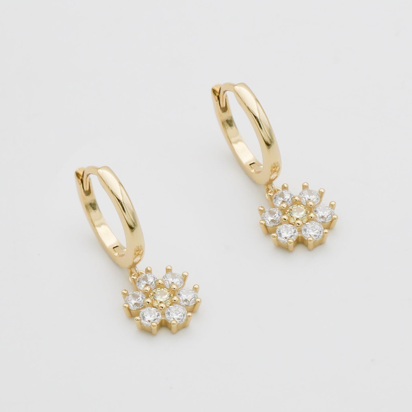 Fleur Huggie Earrings