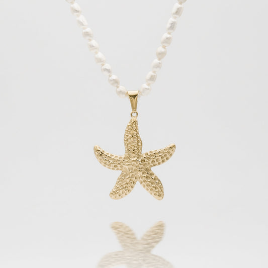 Ariel Starfish Pearl Necklace - Image 1 - ISMI JEWELS