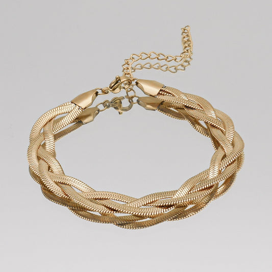 Triple Herringbone Bracelet - Image 1 - ISMI JEWELS