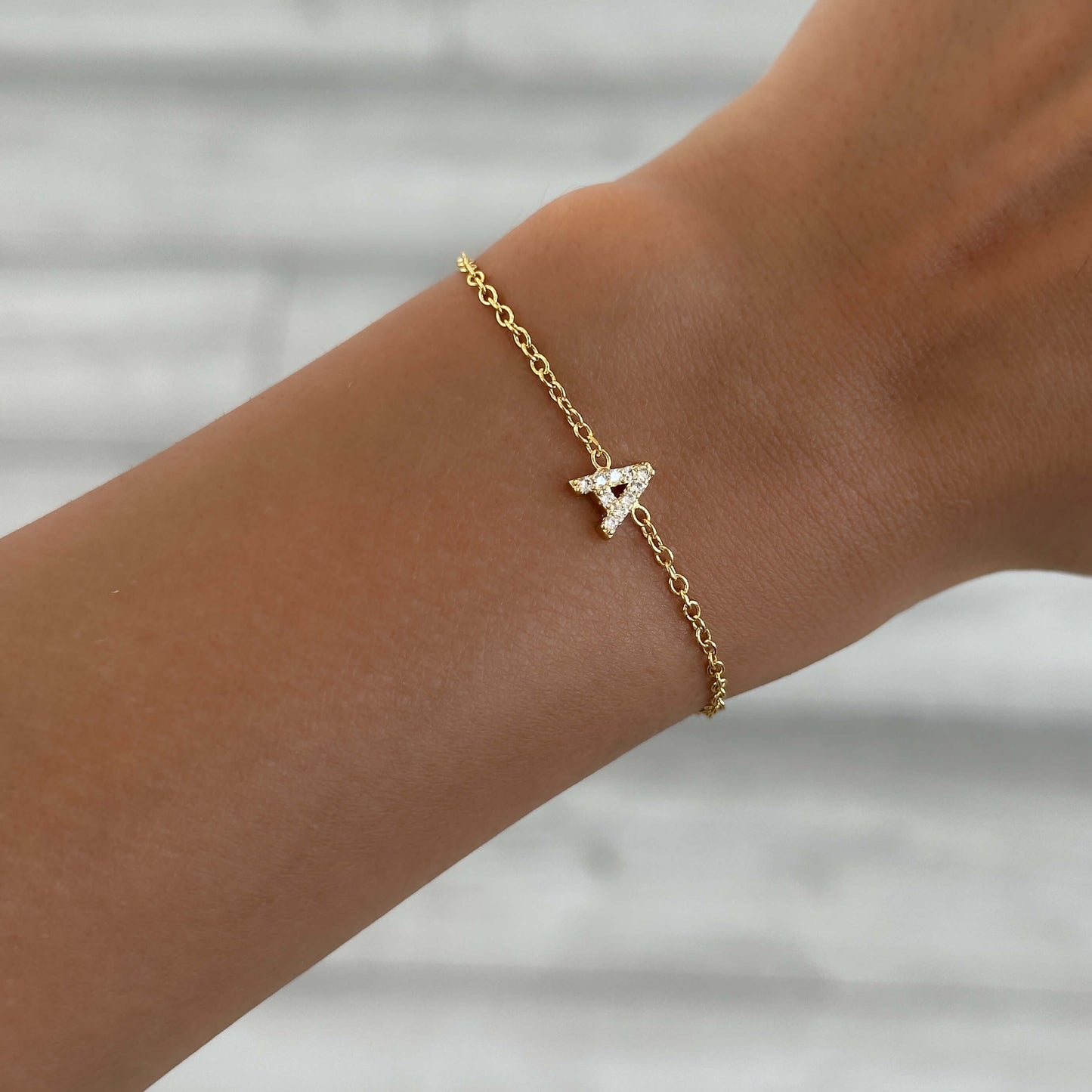 Maia Pave initial bracelet - Image 3 - ISMI JEWELS