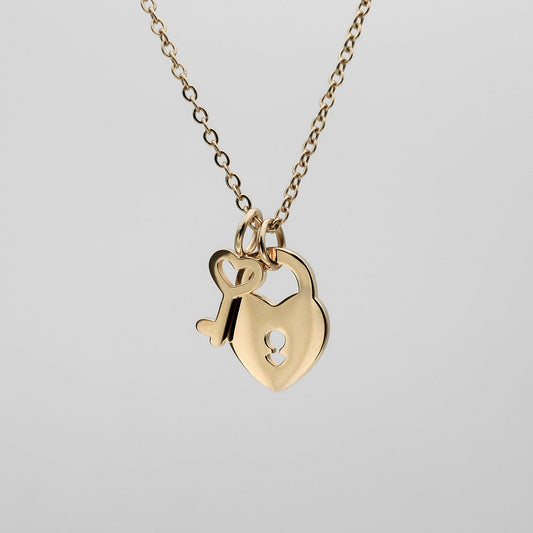 Akira Lock & Key Layered Necklace - Image 1 - ISMI JEWELS