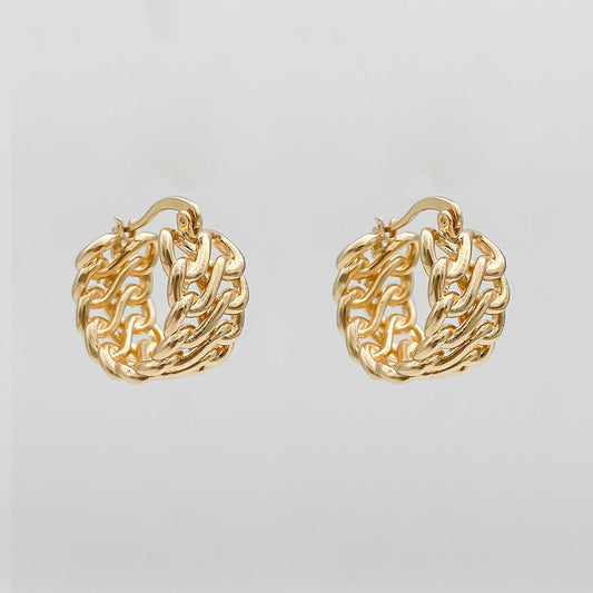 Lia link Earrings - Image 1 - ISMI JEWELS