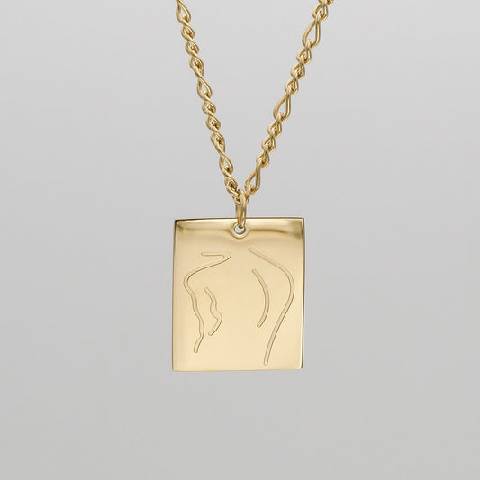 Tanya Figure Tablet Necklace - Image 1 - ISMI JEWELS