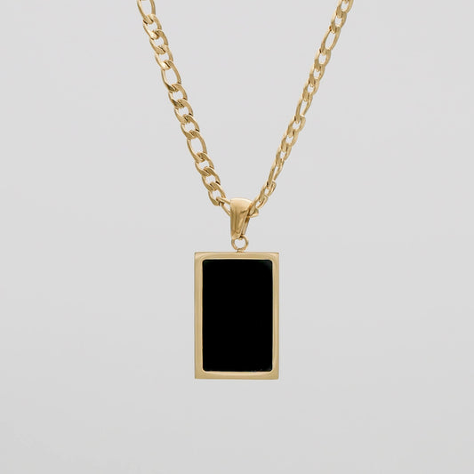 Saraya Onyx Tablet Necklace - Image 1 - ISMI JEWELS